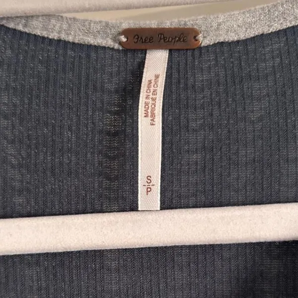 Free People Layered Knit Sweater Tank Blue Gray Boho Size small - Image 6