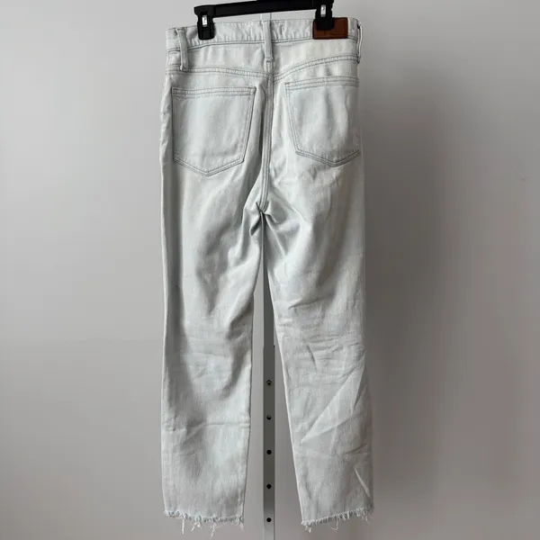 Madewell sz 26 The Momjean Light Wash Distressed High Rise‎ Denim Jeans Preppy - Image 8