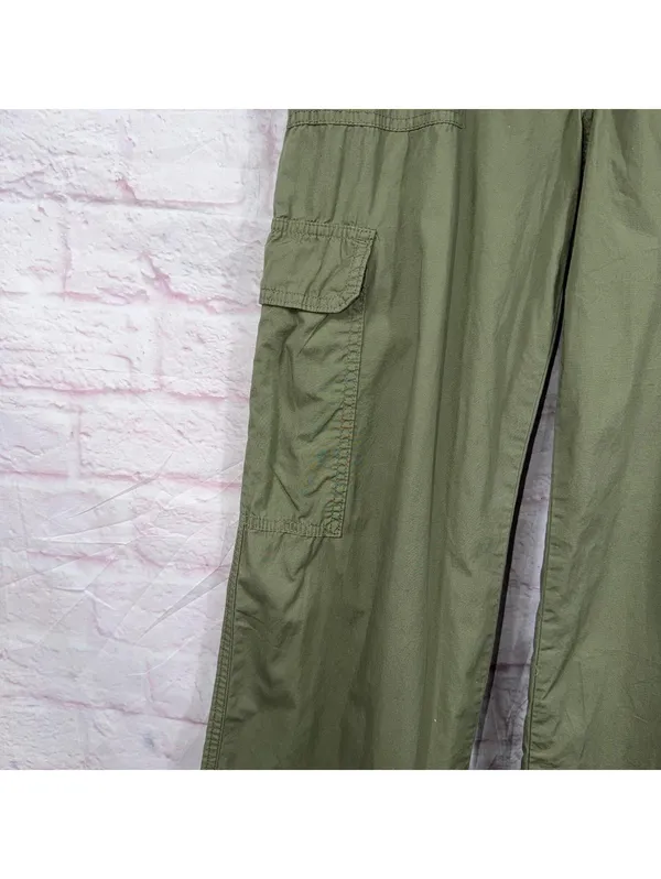 Rewash Olive Green Cargo Pants Womens Size 1/25 Wide Leg Utility Pants - Image 5