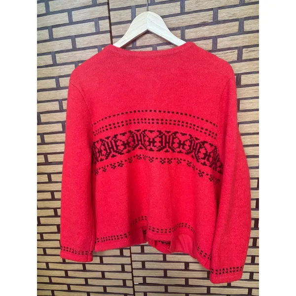 Free Assembly Red And Black Button Front Cardigan Size XXL‎ - Image 2