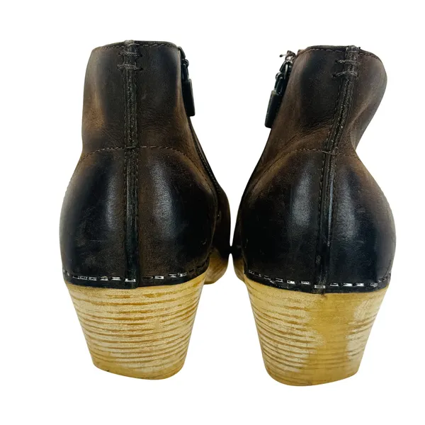Dansko‎ Maria Brown Leather Clog Ankle Boots Wood Heel Womens 36 Rustic Cottage - Image 8