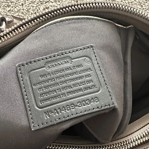 Coach Gray Borough Leather Satchel Tote Bag - Image 7