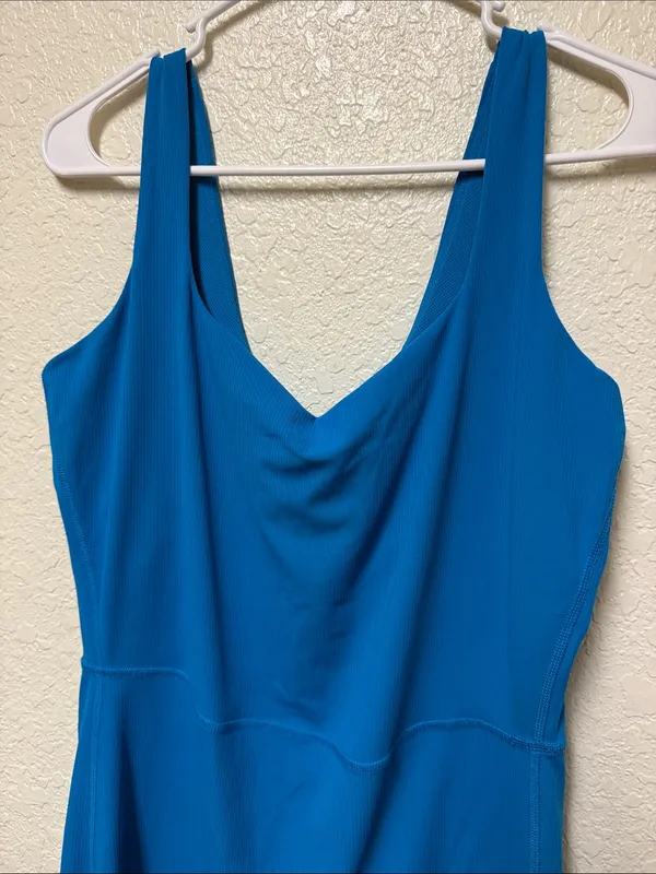 ALL IN MOTIONBright Blue Sleeveless Ribbed Romper Size XL - Image 6