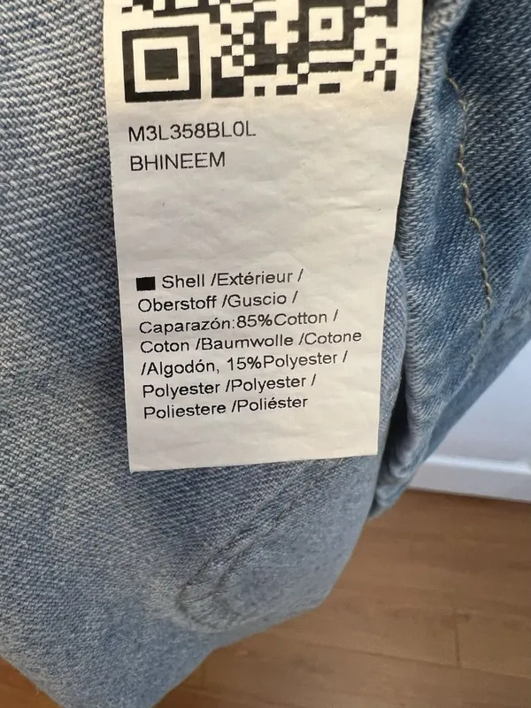Bhineem Sleeveless Denim Jean Dress L Western Relaxed Fit Pockets Casual NWOT - Image 9