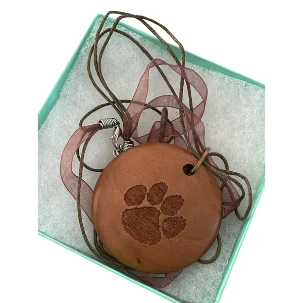Fur Baby Paw Print Pendant Wood Ribbon Necklace - Image 4