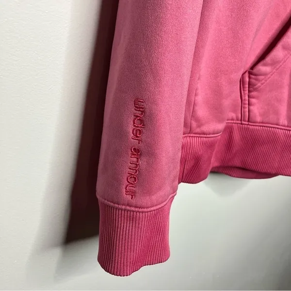 Under Armour‎ semi fitted hoodie size large pink - Image 2