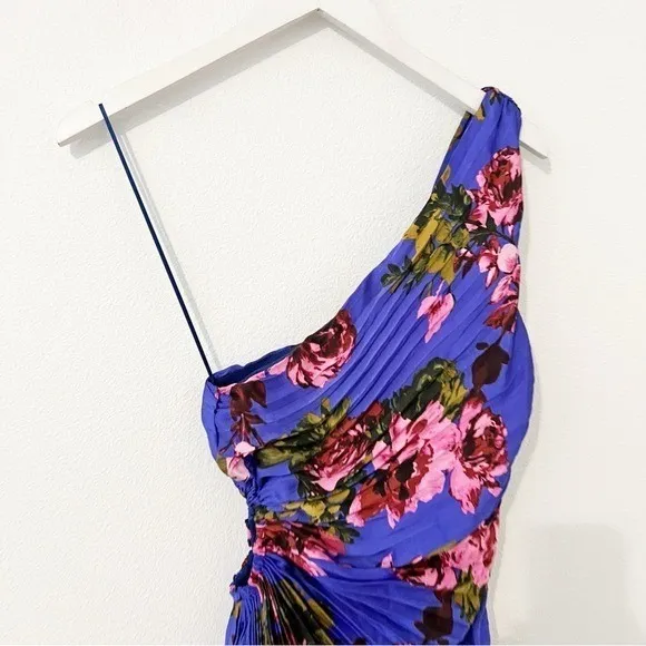 NWT Dress Forum VIOLET FLORAL ASYMMETRIC ONE SHOULDER MAXI DRESS Small S - Image 3