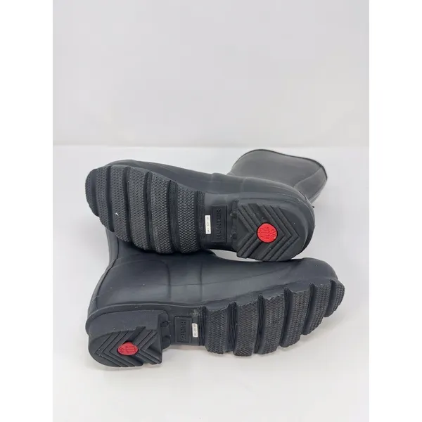 Hunter Womens Rain Boots Black Original Short Pull On Waterproof Outdoor US 6 - Image 6