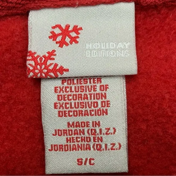Holiday Editions Embroidered Christmas Women’s Red Sweater, Sz Small - Image 6
