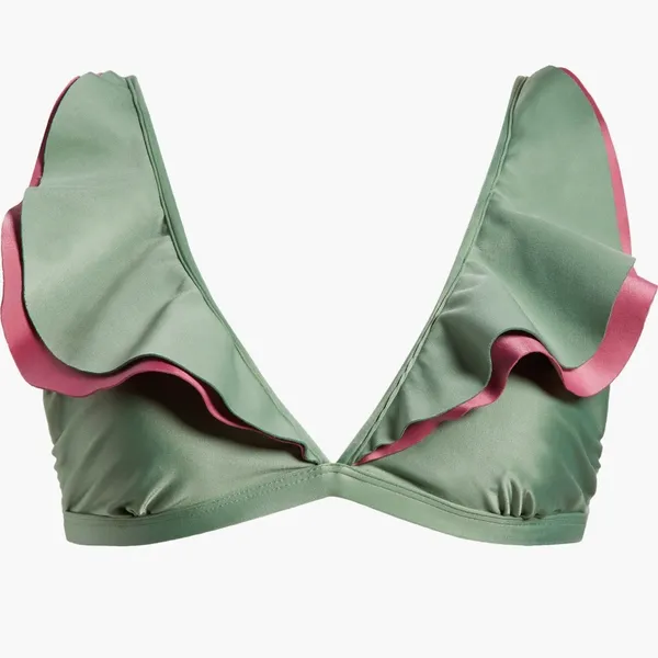Farm Rio Ruffle Bikini Top, Size Medium , $$115 - Image 2