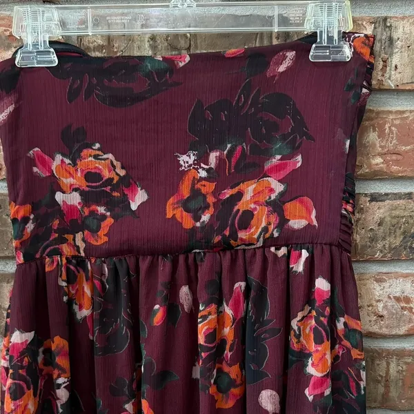 RU Apparel Strapless Dark Floral Maxi Size Small Romantic Dark Whimsy Y2K - Image 6