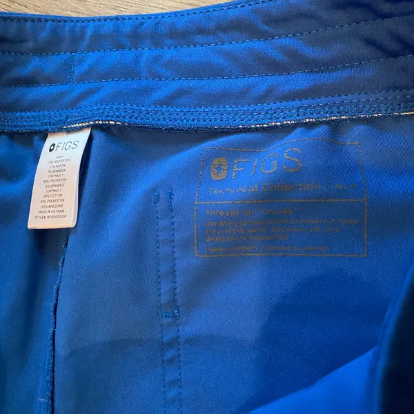 FIGS Royal Blue Casma Top Zamora Jogger Pants Scrub Set Uniform Medium Petite - Image 8