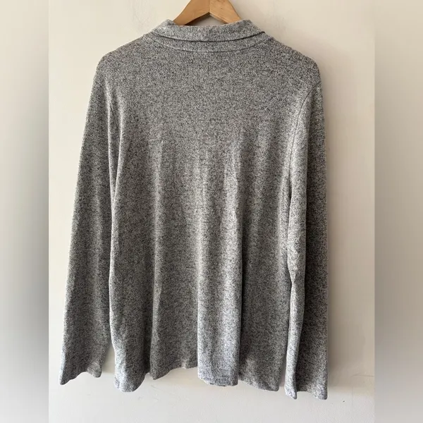 Torrid‎ Heather Gray Plush Super Soft Mock Neck Long Sleeve - Image 3