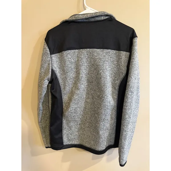 Beverly Hills Polo Club Women Fleece Zip‎ Up Jacket Gray Black Size S - Image 3