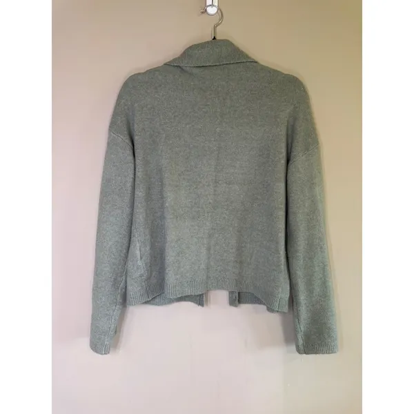 Abercrombie & Fitch Sage Green Collared Button Front Cardigan Sweater XS Womens - Image 3