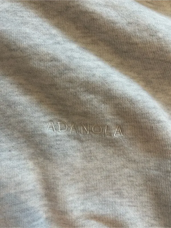Adanola Embroidered Heather Grey Hoodie - Image 5