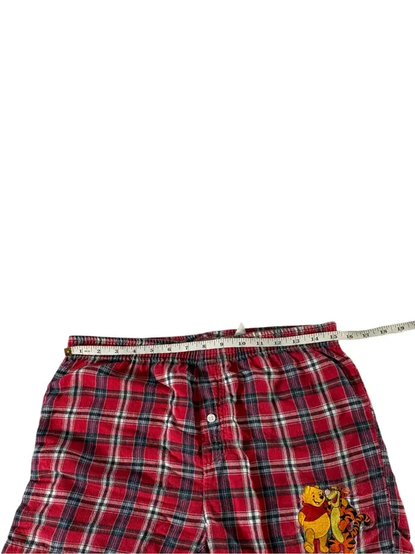 Vintage 90s Disney Winnie the Pooh Tigger Plaid Pajama Shorts Women’s M Y2K - Image 3