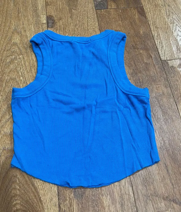 Blue Crew Neck Tank Top - Image 3