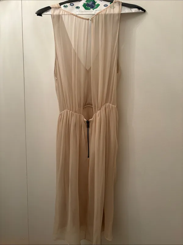 Alice + olivia Elegant Cream V-Neck Dress - Image 2