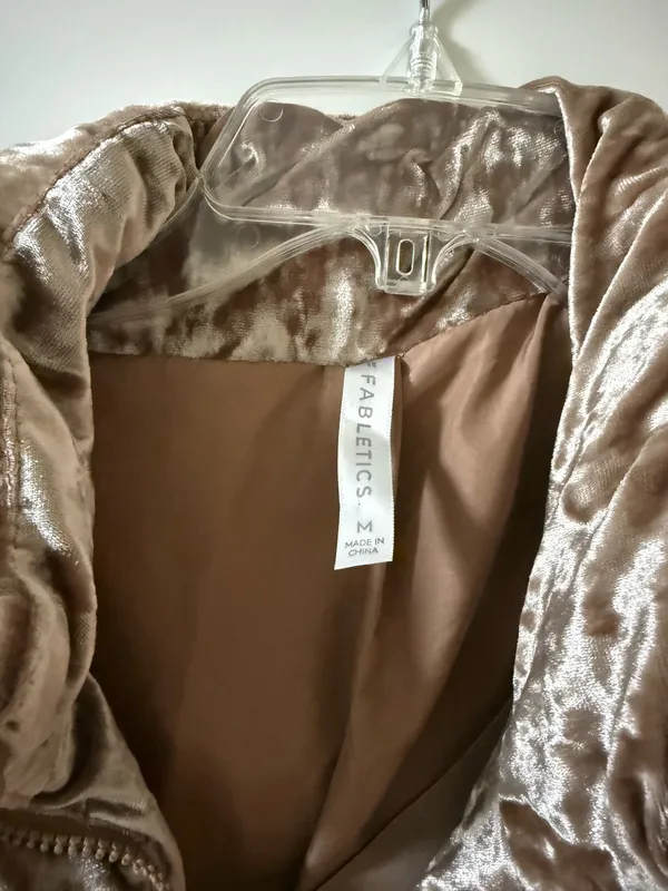 Fabletics Velour Velvet Cropped Puffer  - Image 2