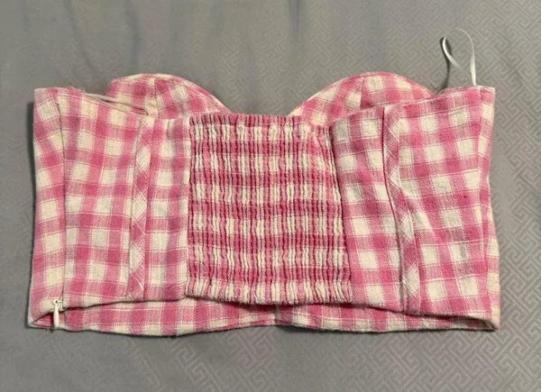 Zara pink and white checkered top  - Image 2