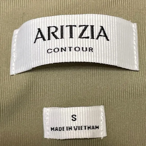 Aritzia Contour Women's Green Sleeveless Square Neck Sculpt Knit Tank Top Size S - Image 4