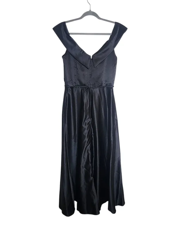 Morilee by Madeline Gardner Black Satin Formal Gown Size 8 - Image 2