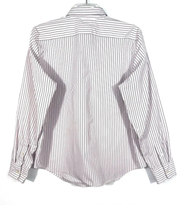 Lauren Ralph Lauren Womens Large Non-Iron Pink Black Striped Button Down Shirt - Image 5