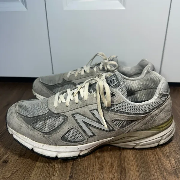 New Balance 990v4 Sneakers Women 9.5 Gray Suede Mesh USA Made Casual Running Dad - Image 4