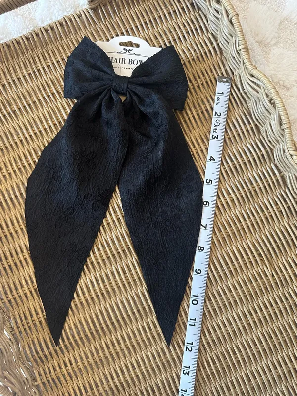 2 Long Hair Bow Clips Multiple - Image 5