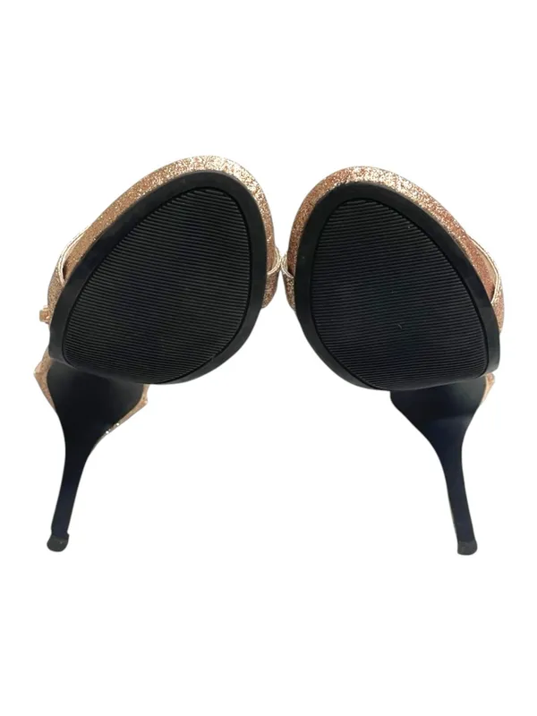 Steve Madden  Red Carpet Glittery Ankle Strap Stiletto Heel Sandals  Rose Gold - Image 13