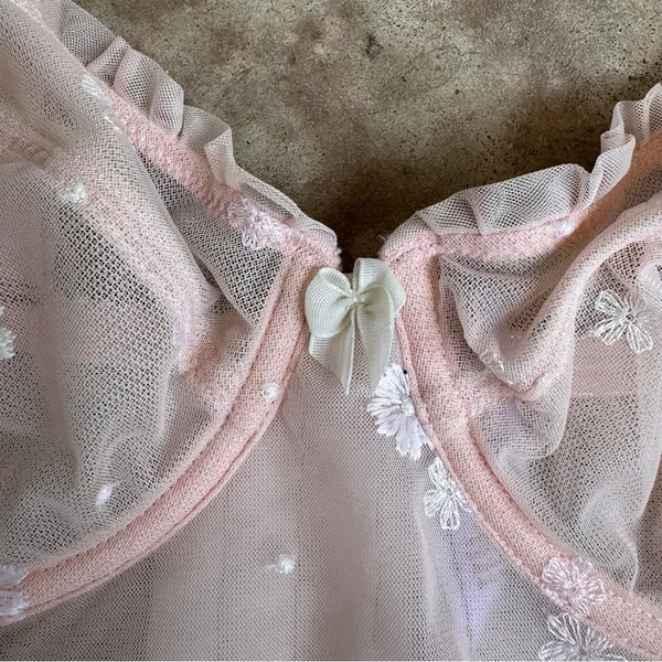 Savage X Fenty Daisy Bustier Longline Mesh Bralette Corset Top size L Large - Image 4