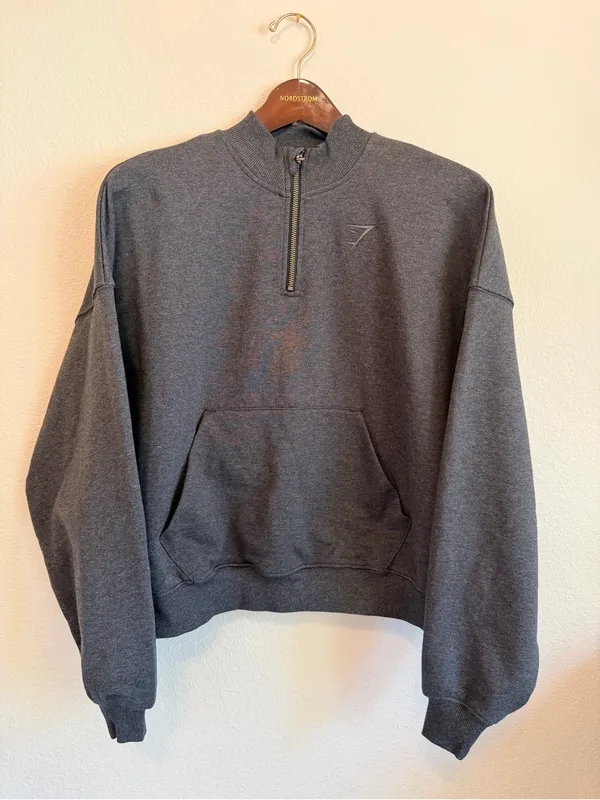 Gymshark REST DAY sweats 1/2 zip pullover sweatshirt size S, NWOT - Image 7