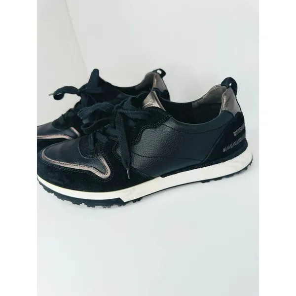 Paul Green Weaver Black Leather Sneaker Comfort Trainer US 9 UK 6.5 - Image 7