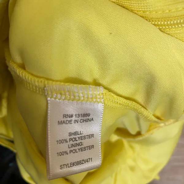 Yellow Sleeveless Wrap Dress Size M - Image 8