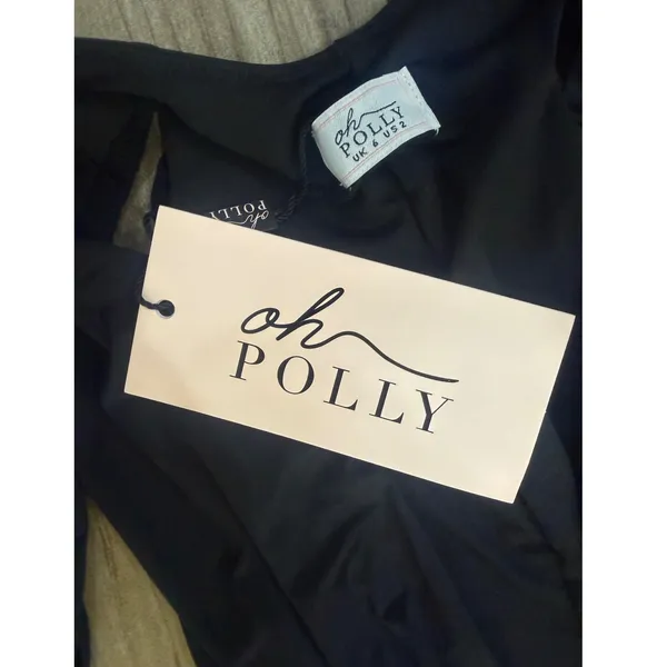 Oh Polly Zurich Low Plunge‎ Ruched Mini Dress NWT Size US 2 Black - Image 7