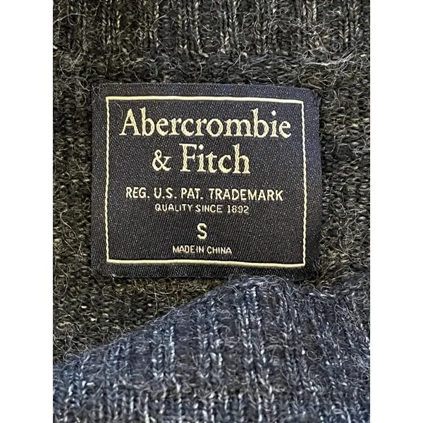 Abercrombie & Fitch Gray Boat Neck Pocket Front‎ Pullover Tunic Sweater Size S - Image 8