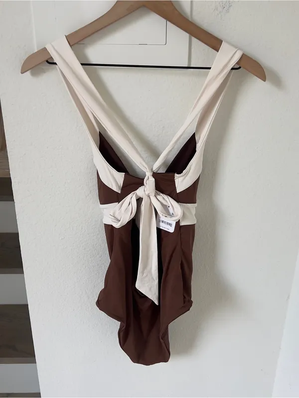 Free People Kya Remi Reversible One-Piece Swimsuit in Espresso / Chocolate Brown - Image 5