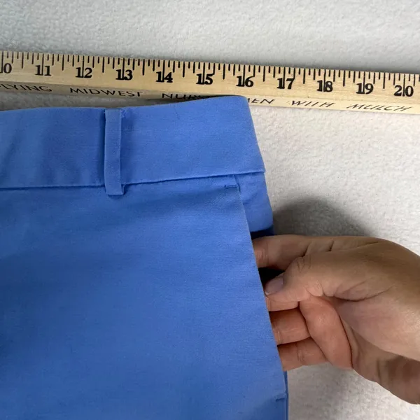 Loft Riviera Shorts Womens 6 Periwinkle Blue Cotton Stretch Chino Mid Rise 4in - Image 4