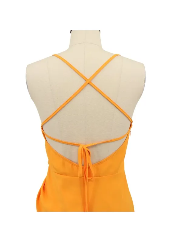 Amanda Uprichard Jasalina Ruched Mini Dress Sleeveless in Vibrant Orange S - Image 6