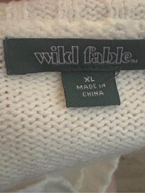 Wild Fable White Flag-Front Knit Sweater - Women's xL nwot - Image 6