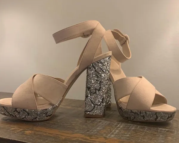 Chunky Glitter Heels  - Image 3