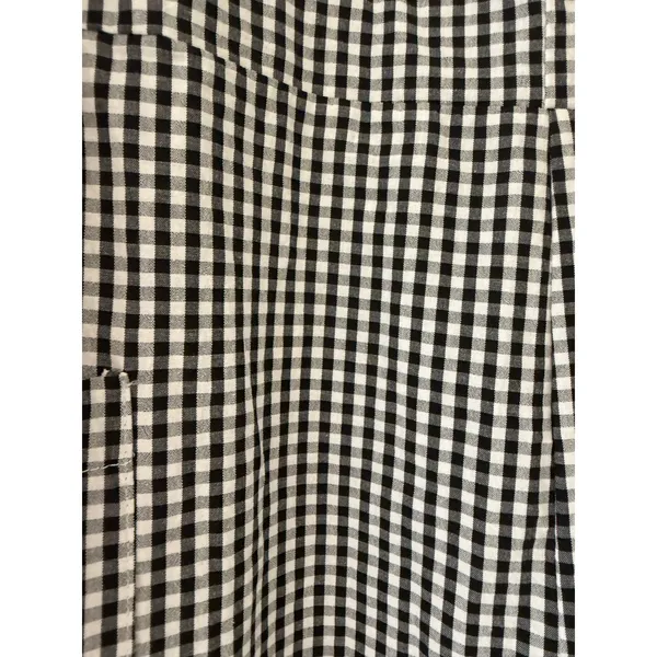 Polagram Womens Gingham Overalls Black White Plaid Bib Jumpsuit 2XL‎ - Image 3