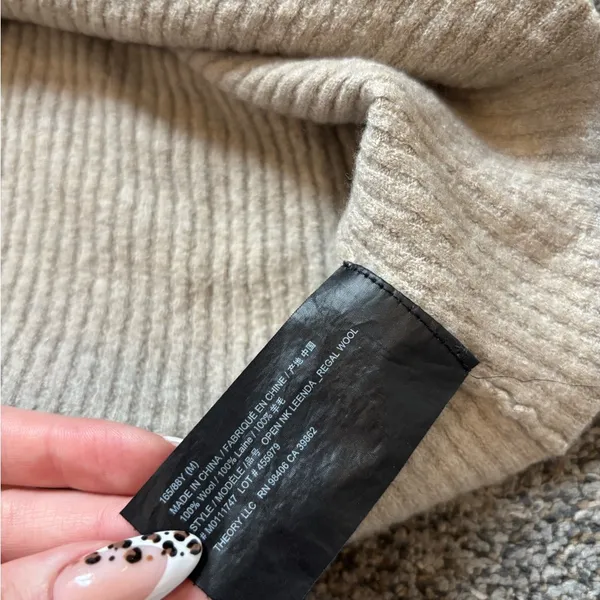 Theory Wool Short Sleeve Sweater - Image 3