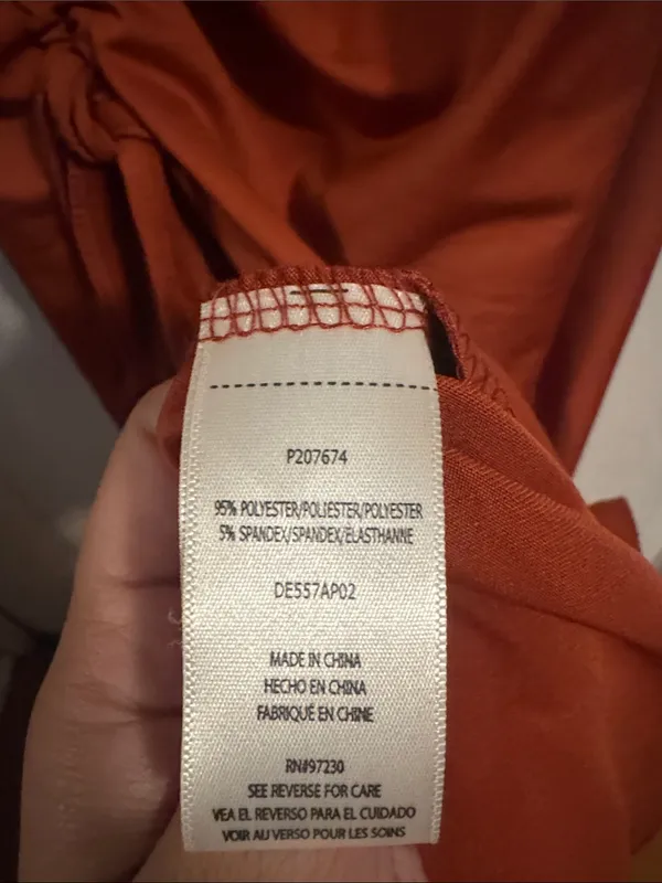 Almost Famous Rust Ruched Slip Dress - Image 4