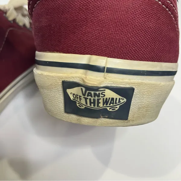 Vans maroon lace up sneakers unisex sizing men’s size‎ 7 women’s size 8.5 casual - Image 7