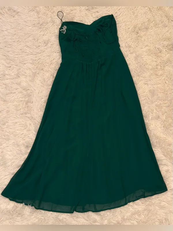 NEW Reformation Juliette emerald green midi Dress sz 10 - Image 13