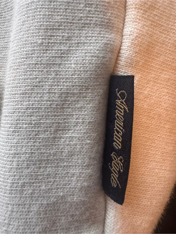 American Eagle‎ Oversized Cream Logo Hoodie Sweatshirt Large - Image 5
