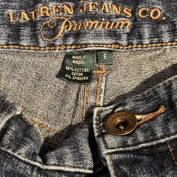 Lauren Ralph Lauren‎ Jeans Co Premium Blue Straight Leg High Rise Jeans Size 6 - Image 3