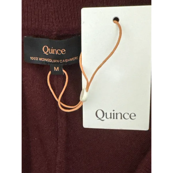 Quince Burgundy 100% Mongolian Cashmere Jogger Sweatpants Women Medium NWT - Image 10